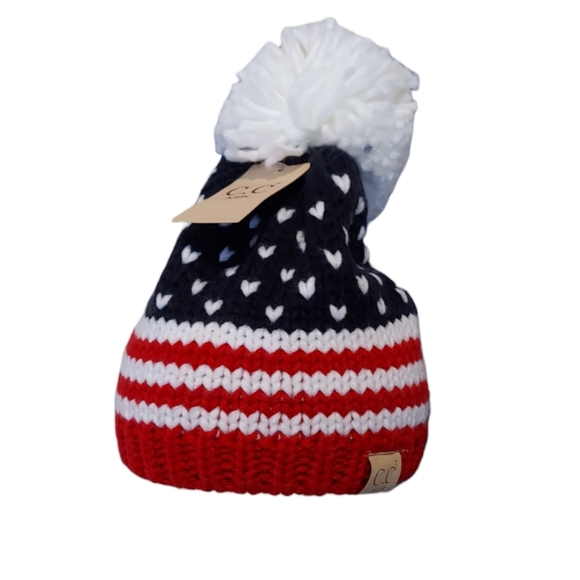 Beanie Kids Hat Size M-L American Knit Hat Warm Winter Pom pom New Unisex - Picture 2 of 10